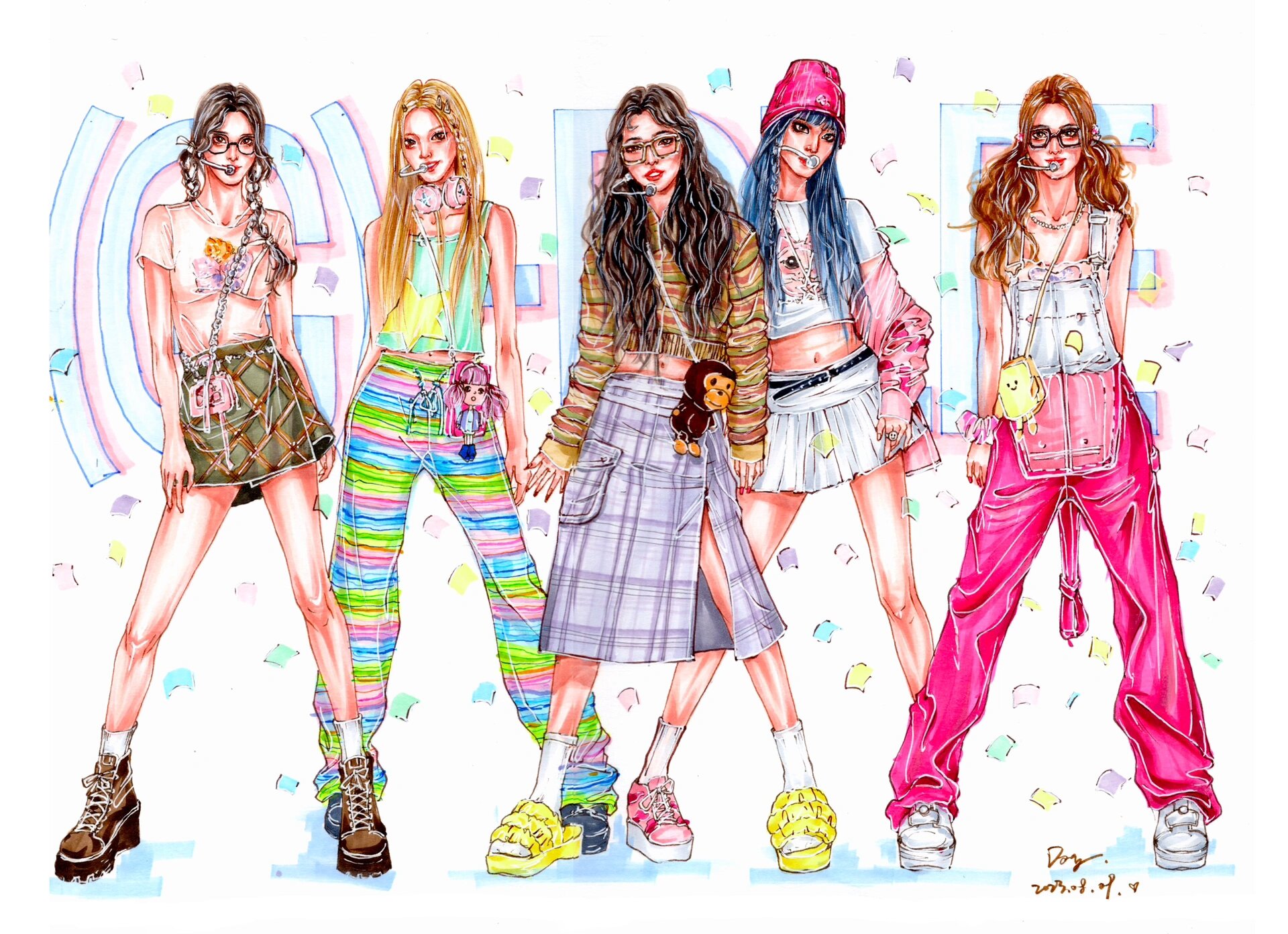 我的十年女团梦,用画画打开(g)i-dle 哈哈哈哈十二岁的漫画和二十二岁