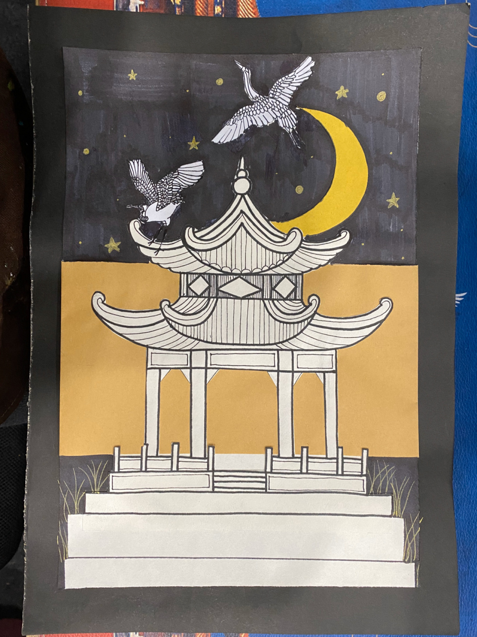 中国风绘画～亭子 打卡:14/100 喜欢的可以临摹哦 不懂得也可以私聊我