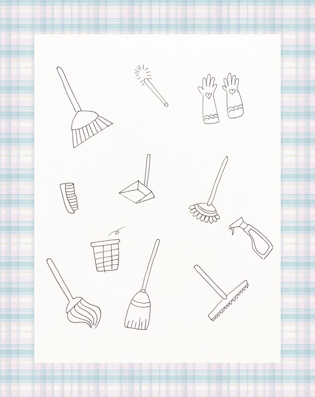 简笔画  | 清洁工具 清洁工具简笔画
