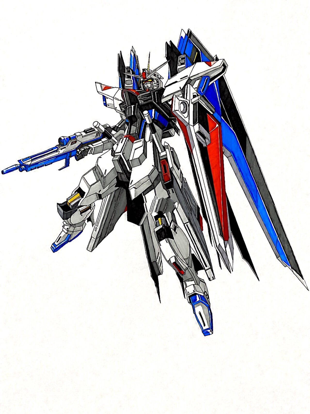 "自由"高达手绘