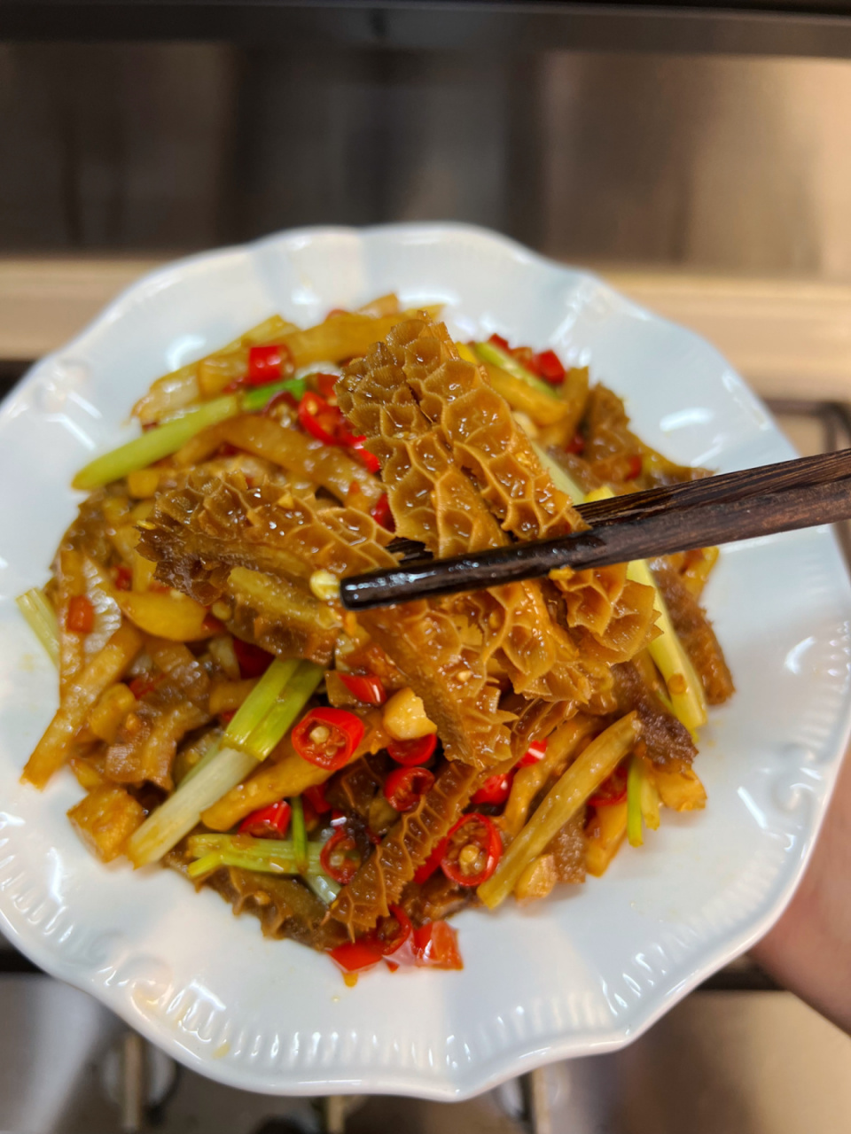 长沙味道97酸萝卜炒牛肚,香辣下饭,巨好吃97 今天下班晚,看到超市