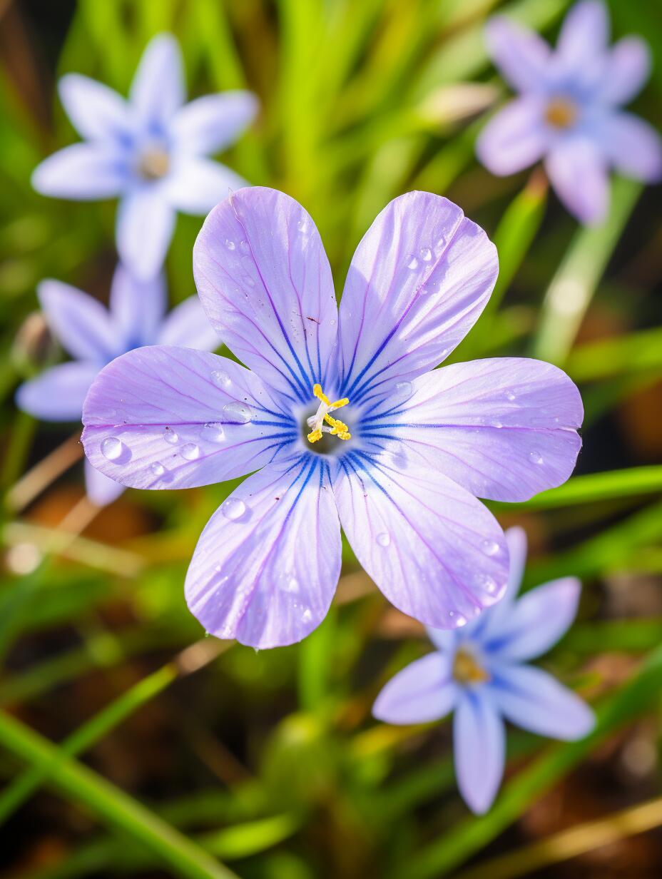 33世界各国94国花系列|蓝眼庭菖蒲~百慕大 俗名0202是一年生或