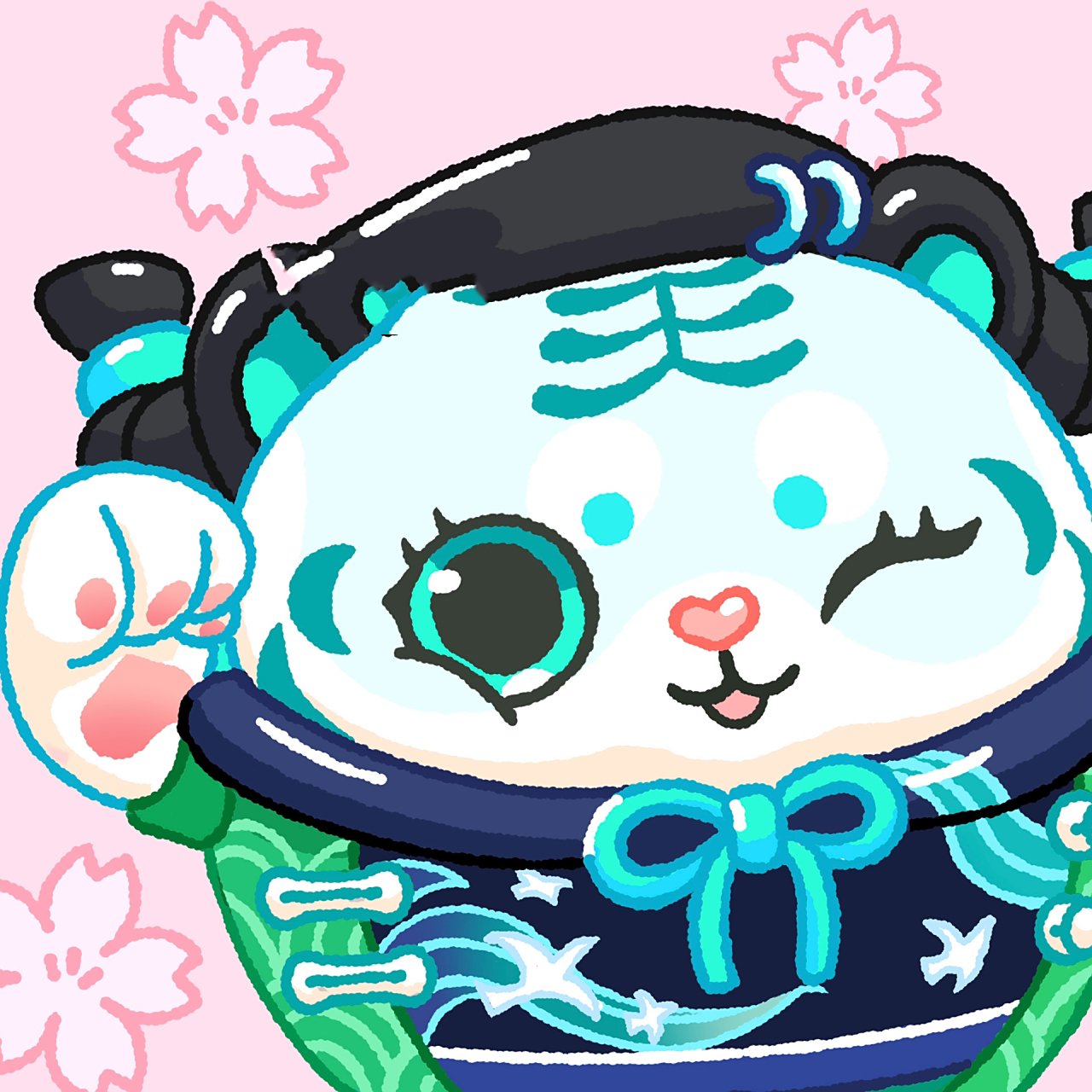 蛋仔头像|嗷嗷×吼吼 和小老虎一起过情人节吧