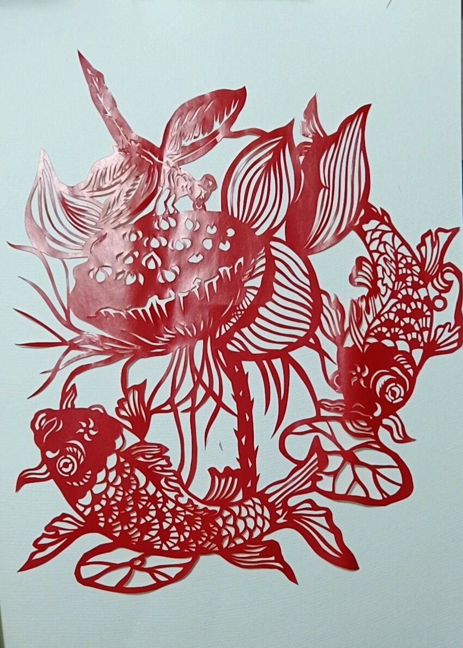 剪纸《好运连连》 把2021的念想, 终于成为了2022的美好祝愿!