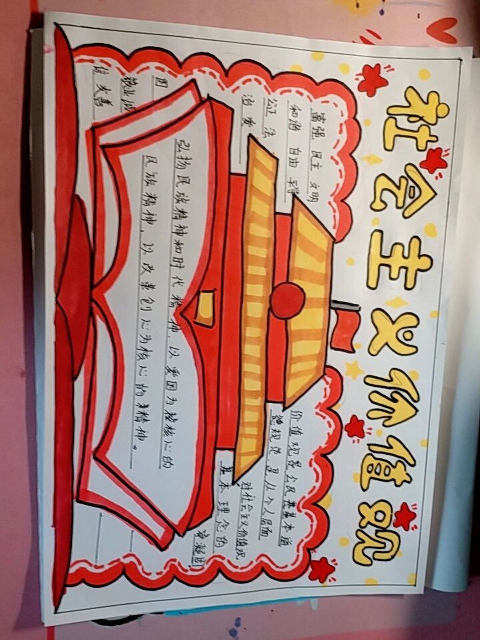 社会主义核心价值观手抄报 第一次发(勿喷)