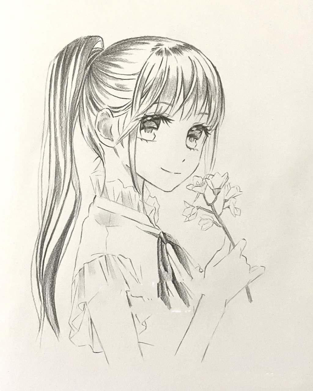 素描动漫人物手绘九宫格 不知不觉又集齐了9张手绘耶7015