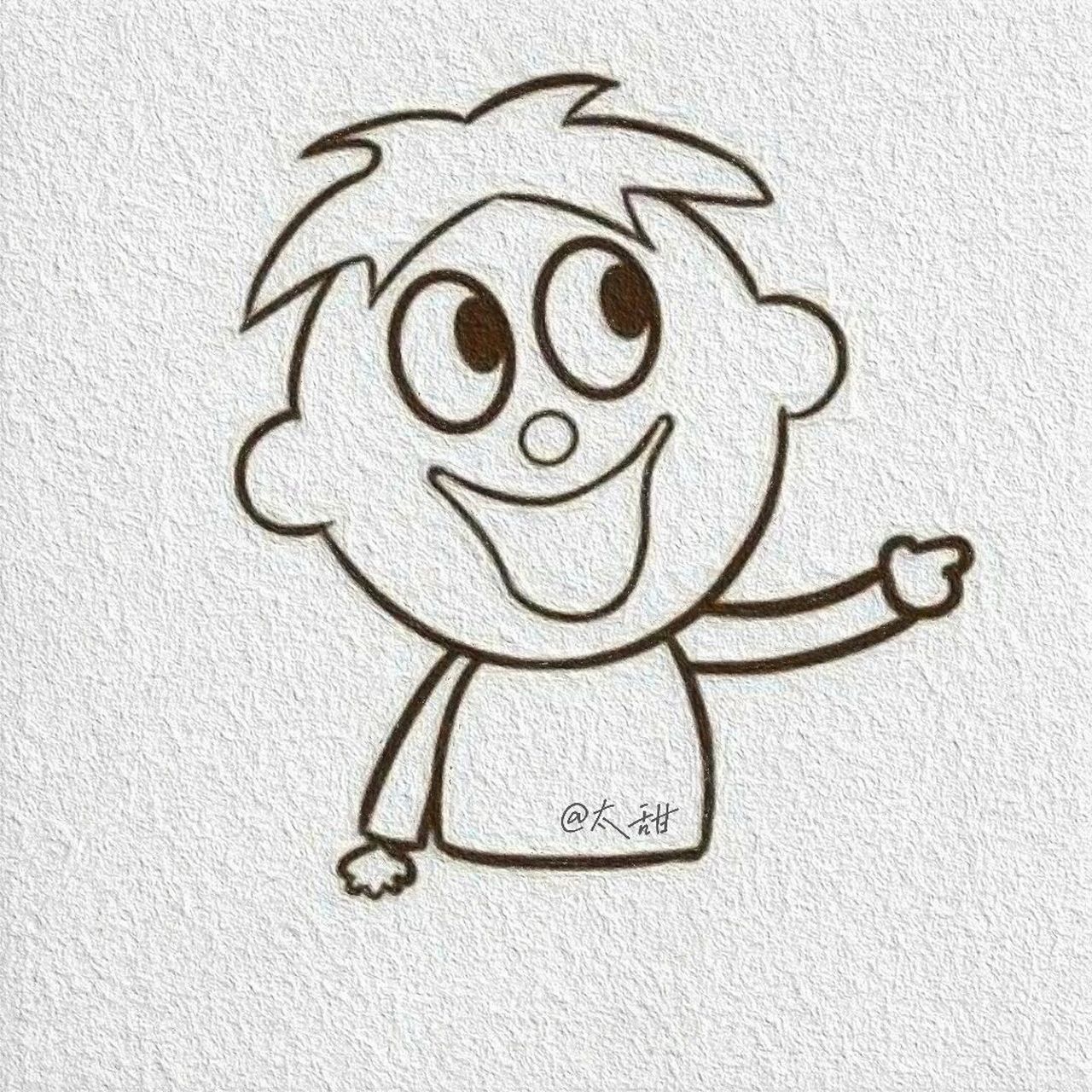 简笔画|是旺仔(附步骤) 送旺喽99 9015愿你能有一个宠你如孩子