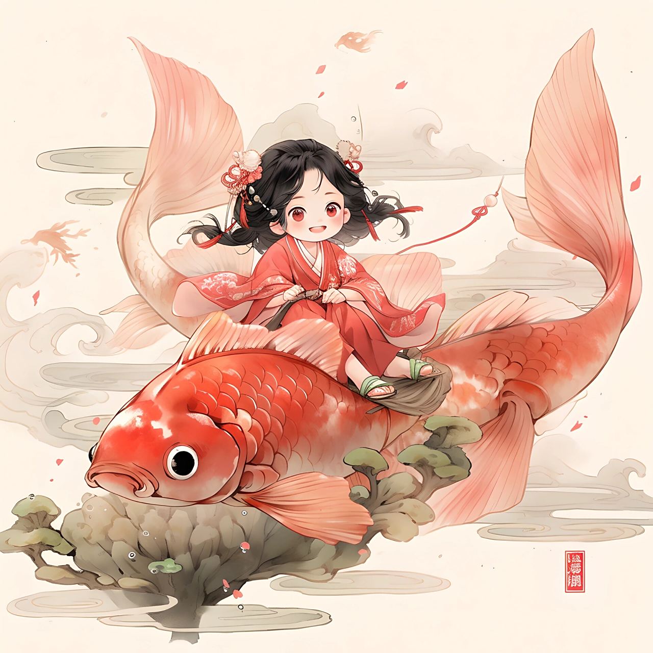 上岸头像|锦鲤女孩 乘风破浪 上岸啦