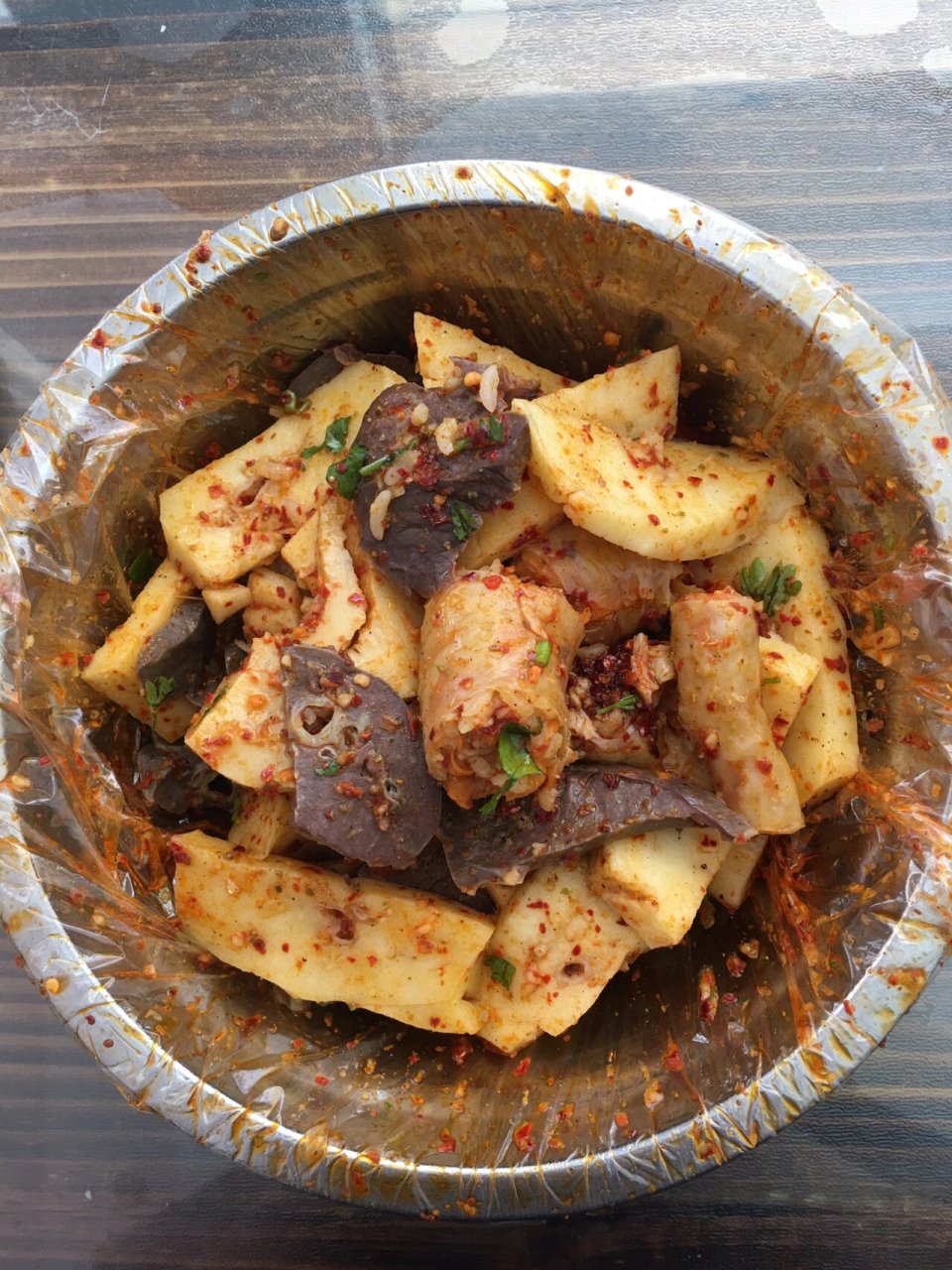 入疆外食第三餐——富拉面肺子 #笔记灵感# 翻拌均匀的面肺子米肠子