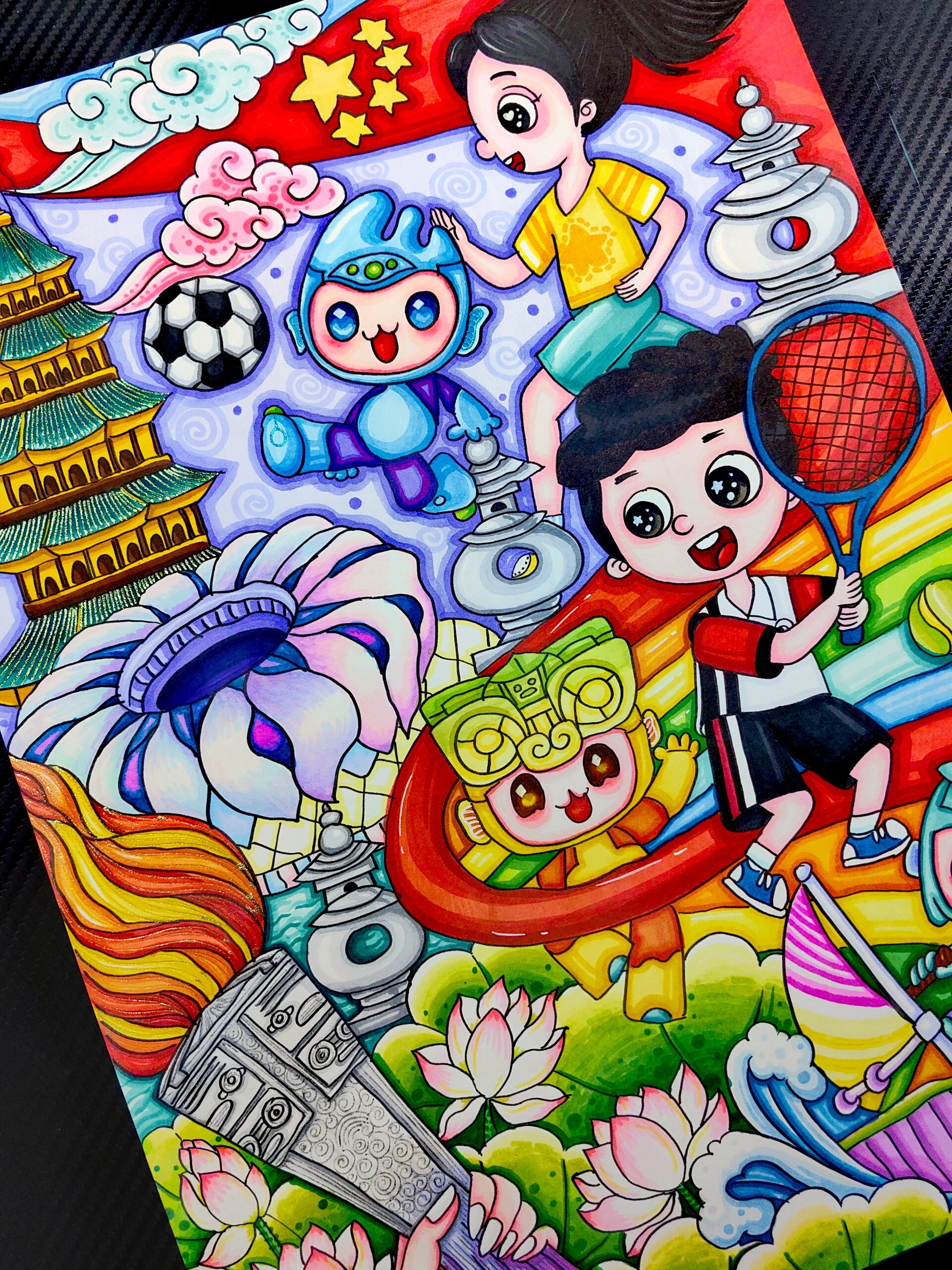 《亚运》原创主题画