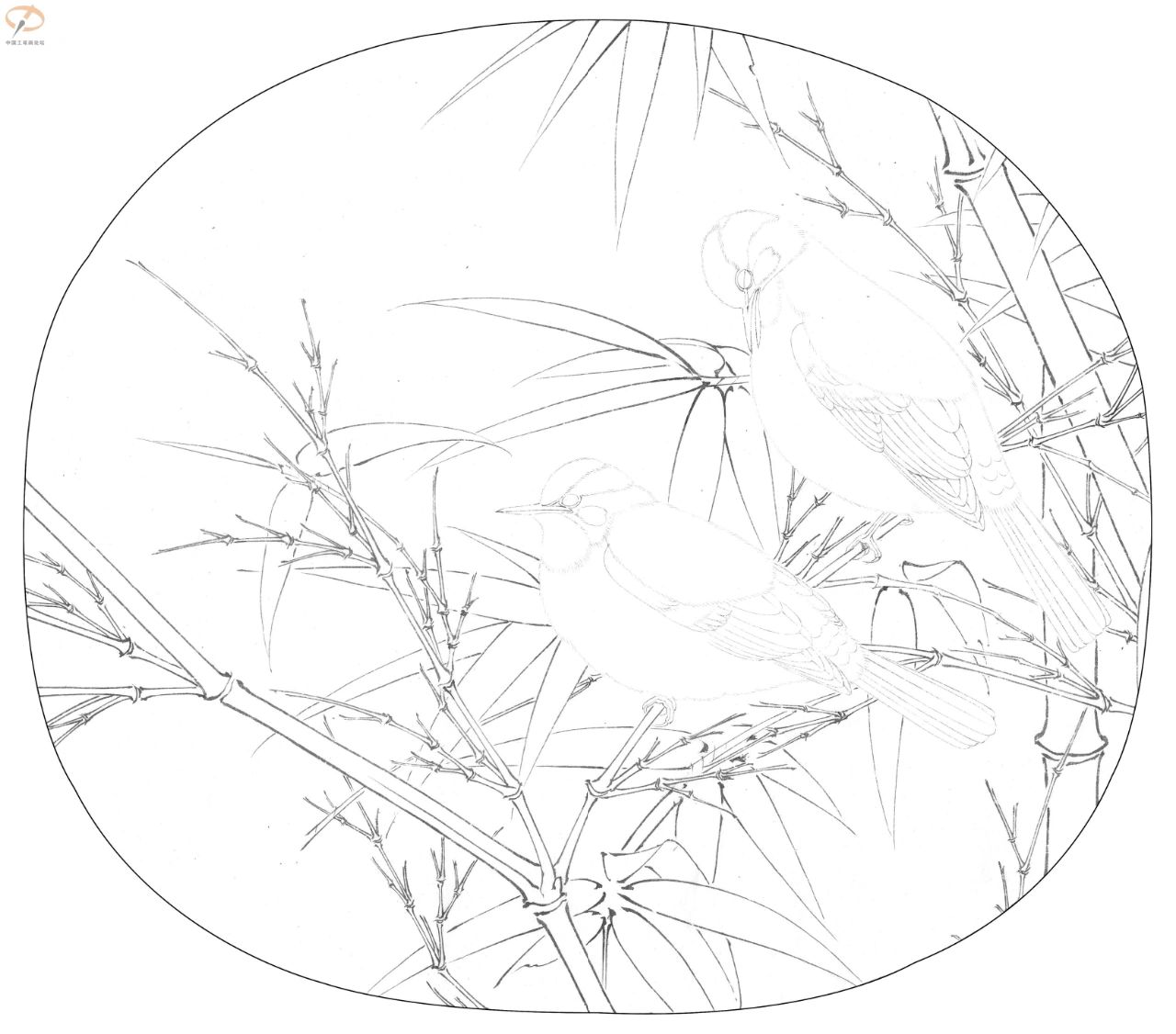 宋人花鸟画临摹—《白头丛竹图