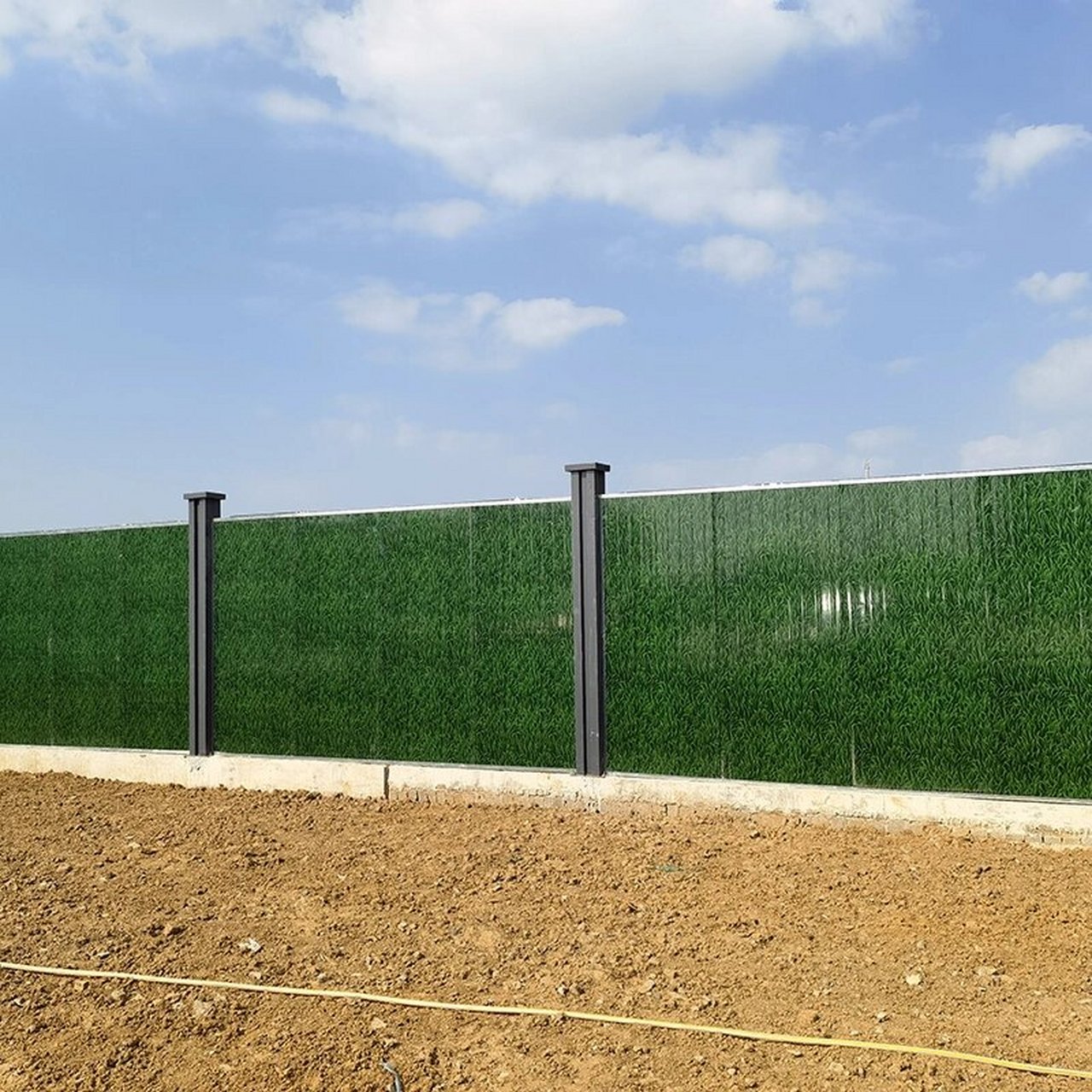 市政工程小草印花施工围挡pvc护栏 市政工程小草印花围挡工地施工pvc