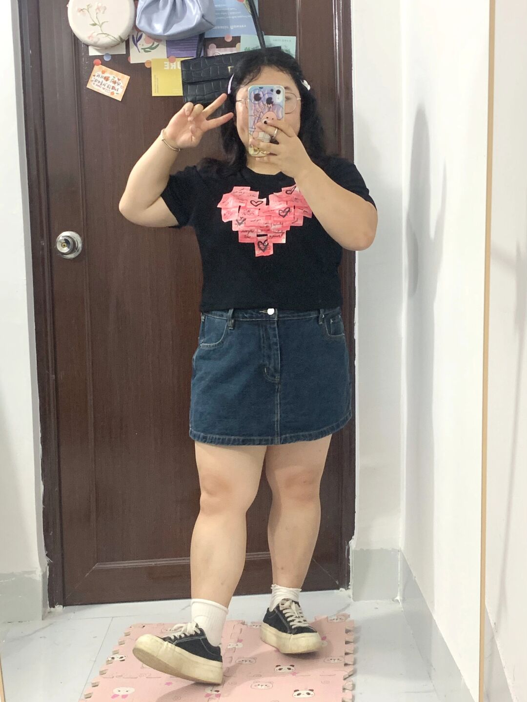 150cm 130斤 适合矮胖女生的小个子穿搭 甜酷短款上衣牛仔裤裙简直不