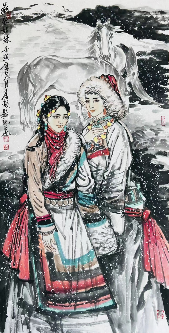 李毅老师人物作品#艺术##国画