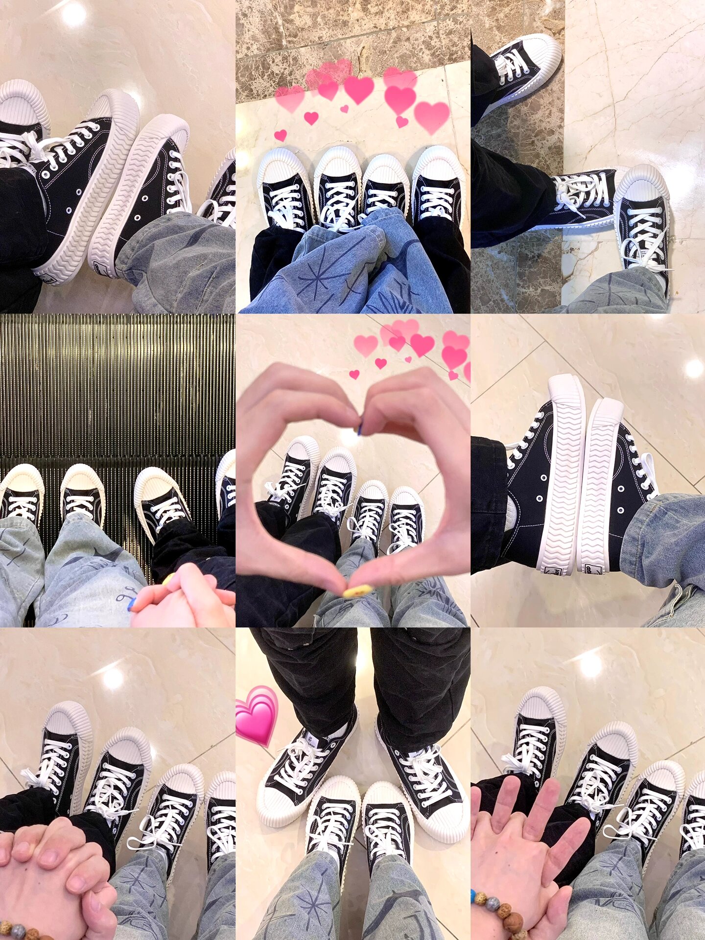 95甜甜的情侣拍照姿势|情侣鞋这样拍太甜啦