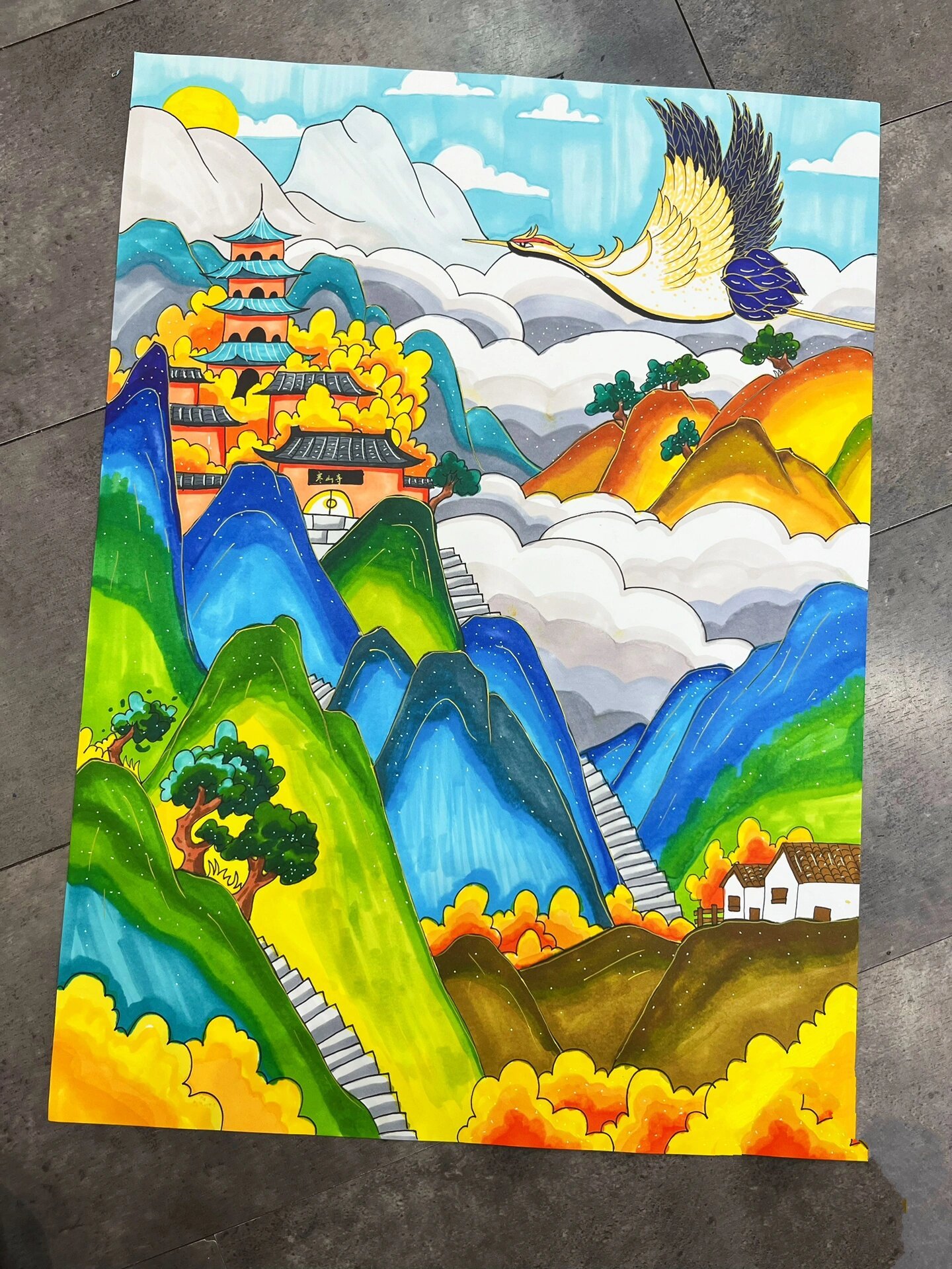 祖国美好河山主题画