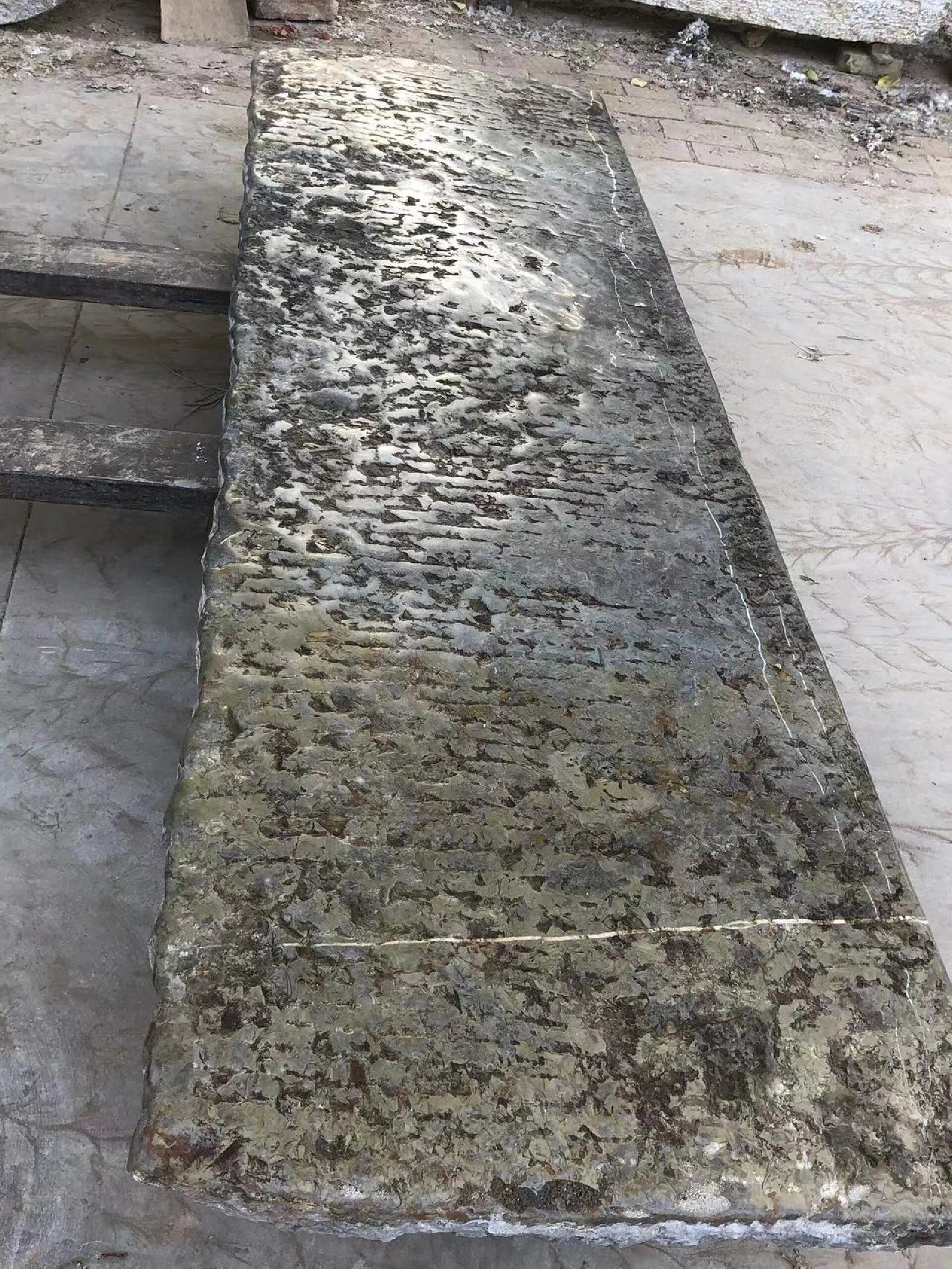 青石石桌面茶桌面茶道桌面石茶台面 庭院雅致——青花石超大青石板