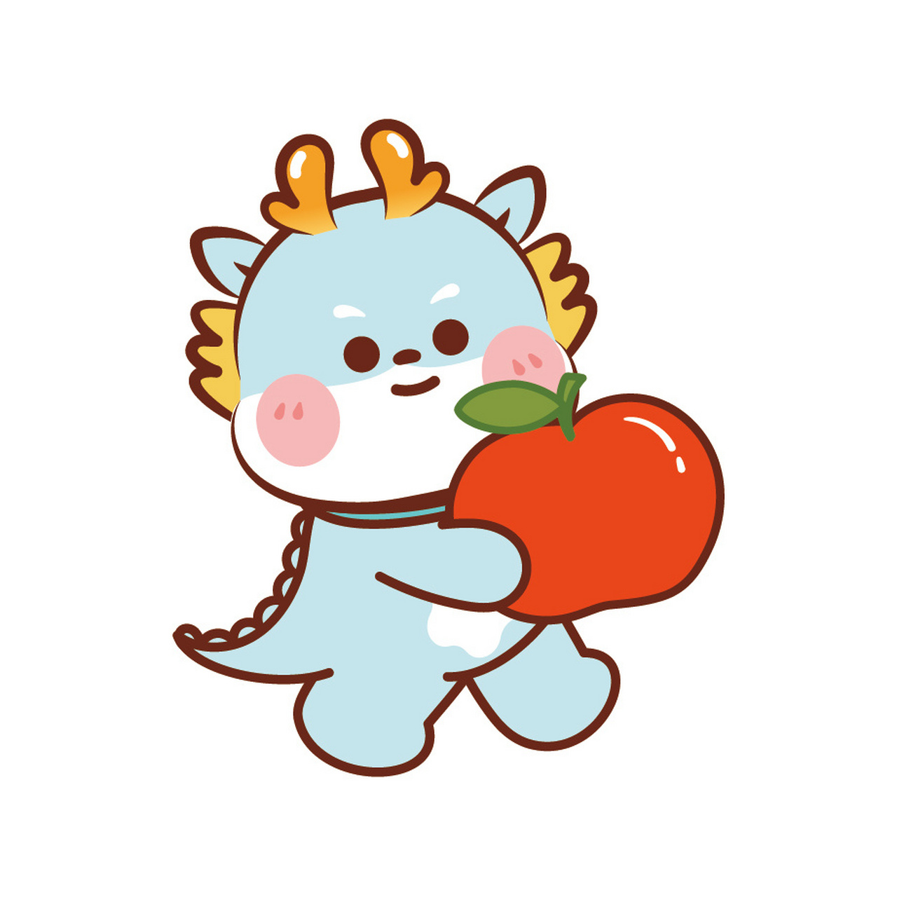 小飞龙 平安喜乐好事连连好运暴富头像 小飞龙ip卡通形象,治愈系ip