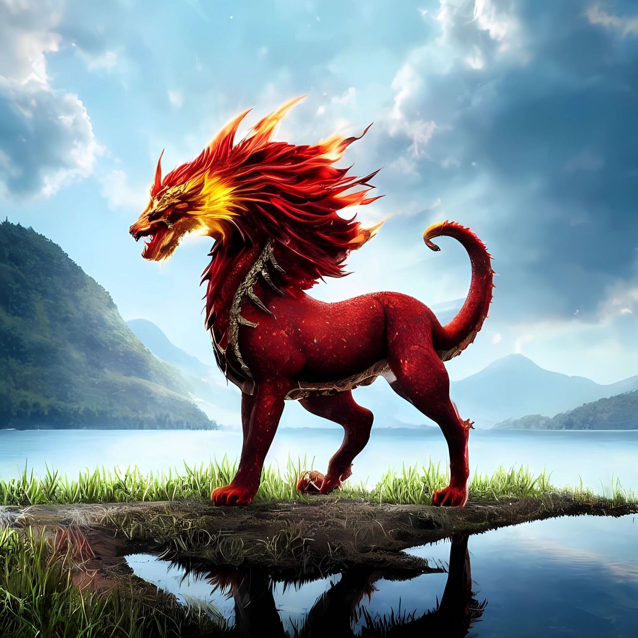 【ai作画】上古神兽之麒麟系 《淮南子·墬形训》:"毛犊生应龙,应龙生