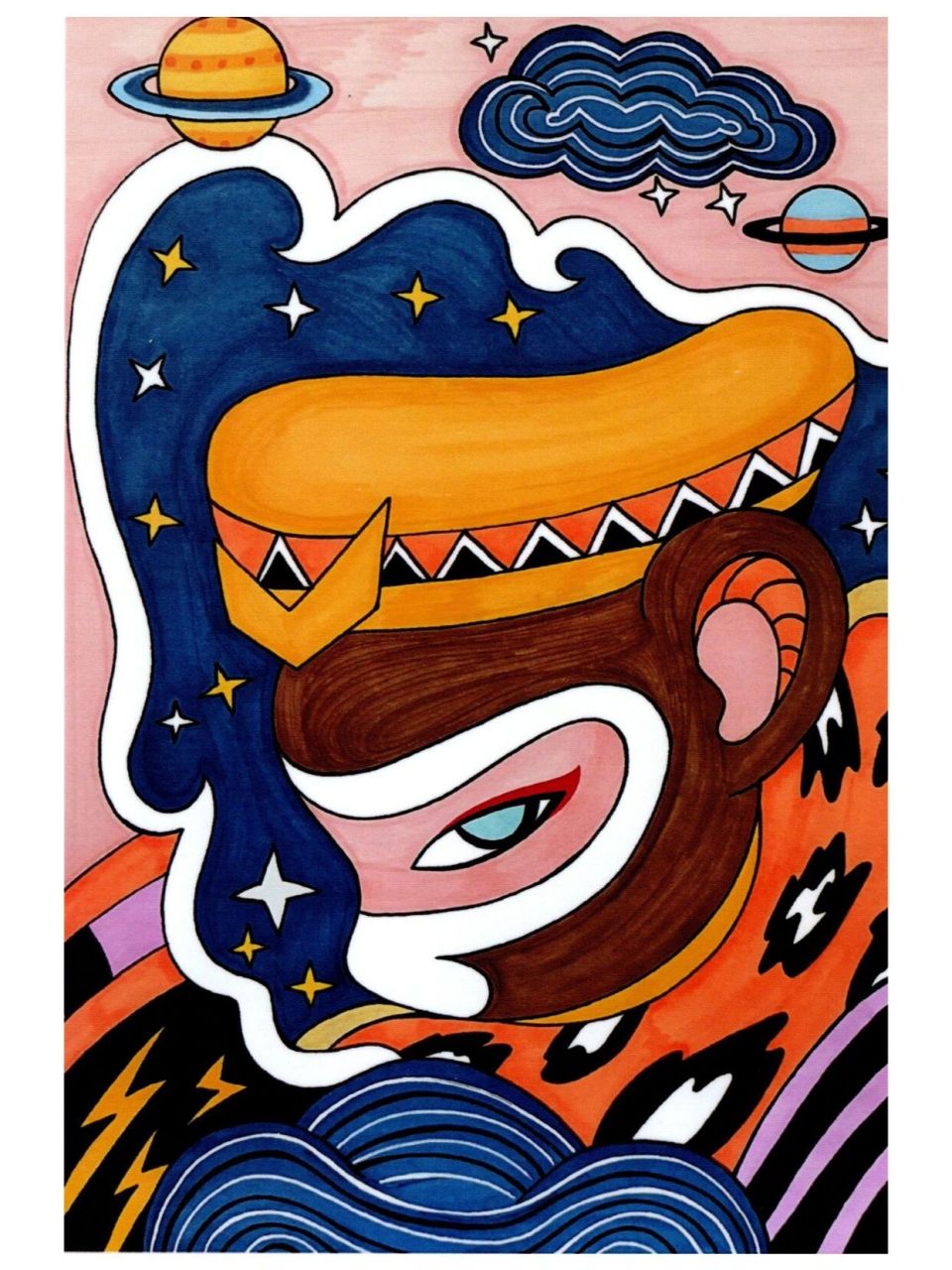 儿童绘画构图发展阶段与特征|创意画分享篇 995 岁前零乱式 构图