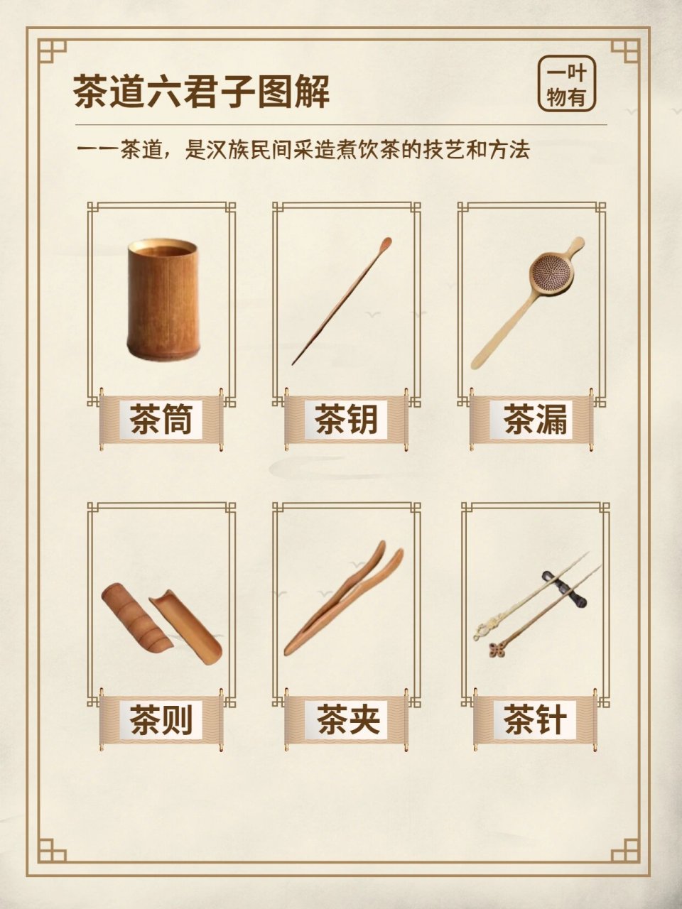 一张图带你了解茶道六君子的正确用法 999999爱茶之人或多或少