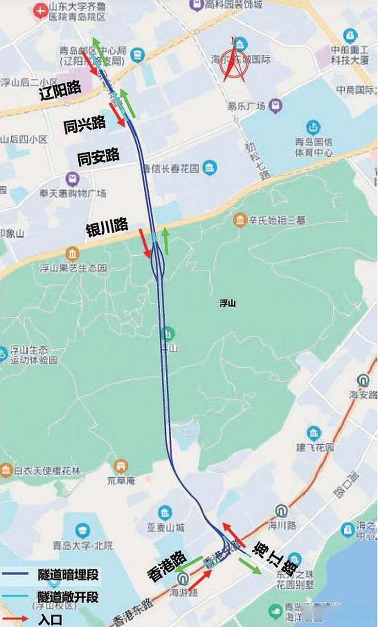 去年夏天,青岛官方表示浮山隧道力争在当年底或次年初开工建设,曾经