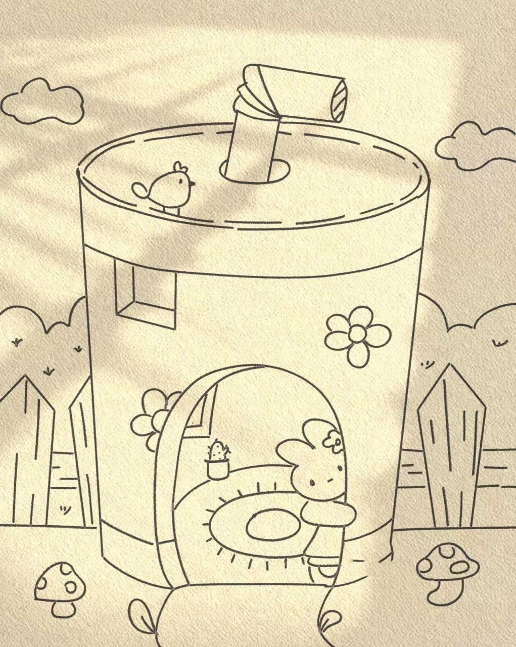 简单可爱的小房子简笔画合集 为了看看阳光,我来到世上