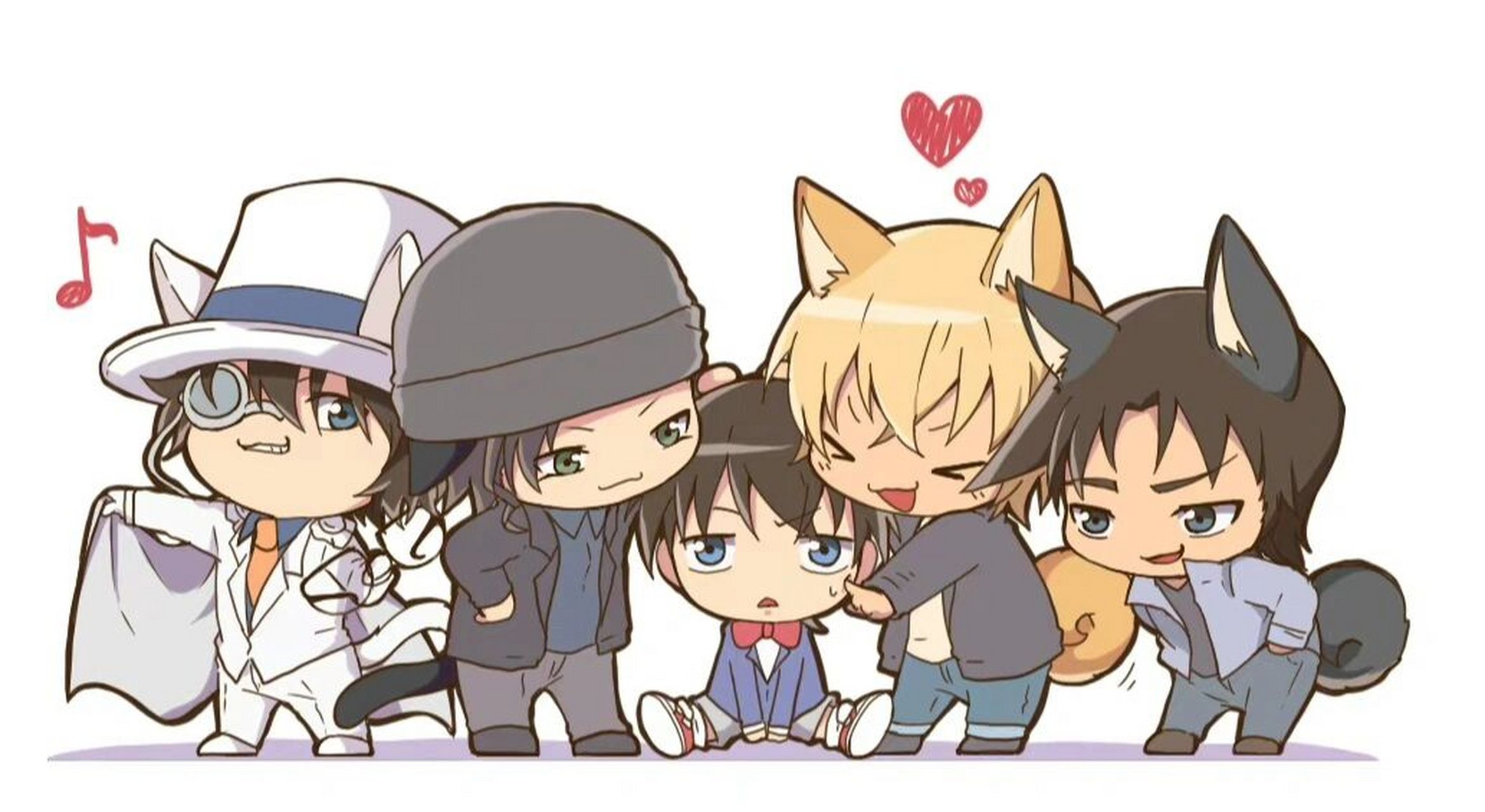 名侦探柯南全员变小太可爱了吧 柯南果然还是团宠啊 最后两张图片