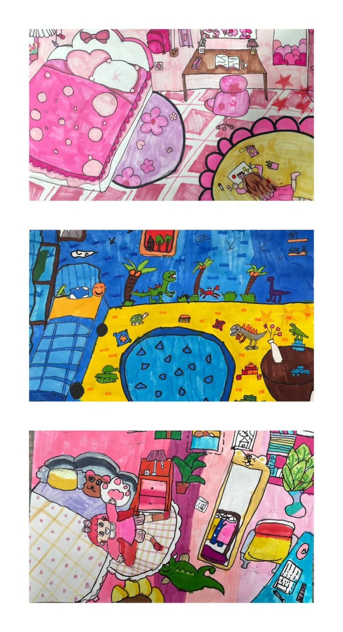三年级美术《我的小天地》学生绘画作品 小朋友心中的小天地