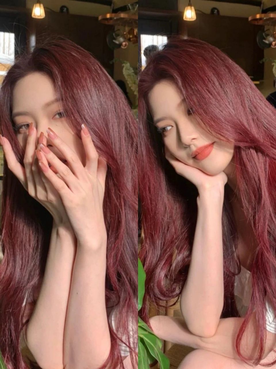 春夏必染发色之一(树莓红)969696 显白发色尝试!