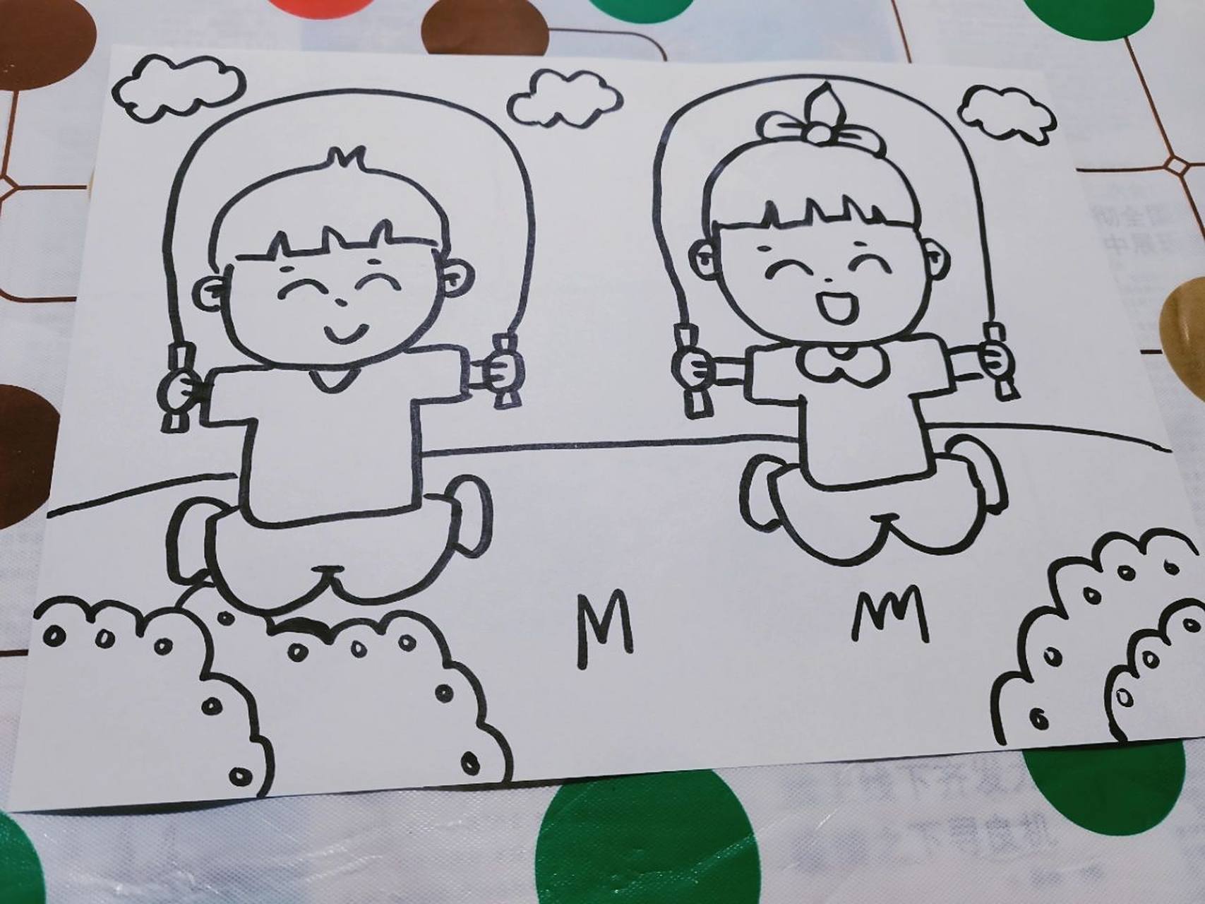 简笔画《跳绳的小朋友》 绘画打卡坚持三十天啦