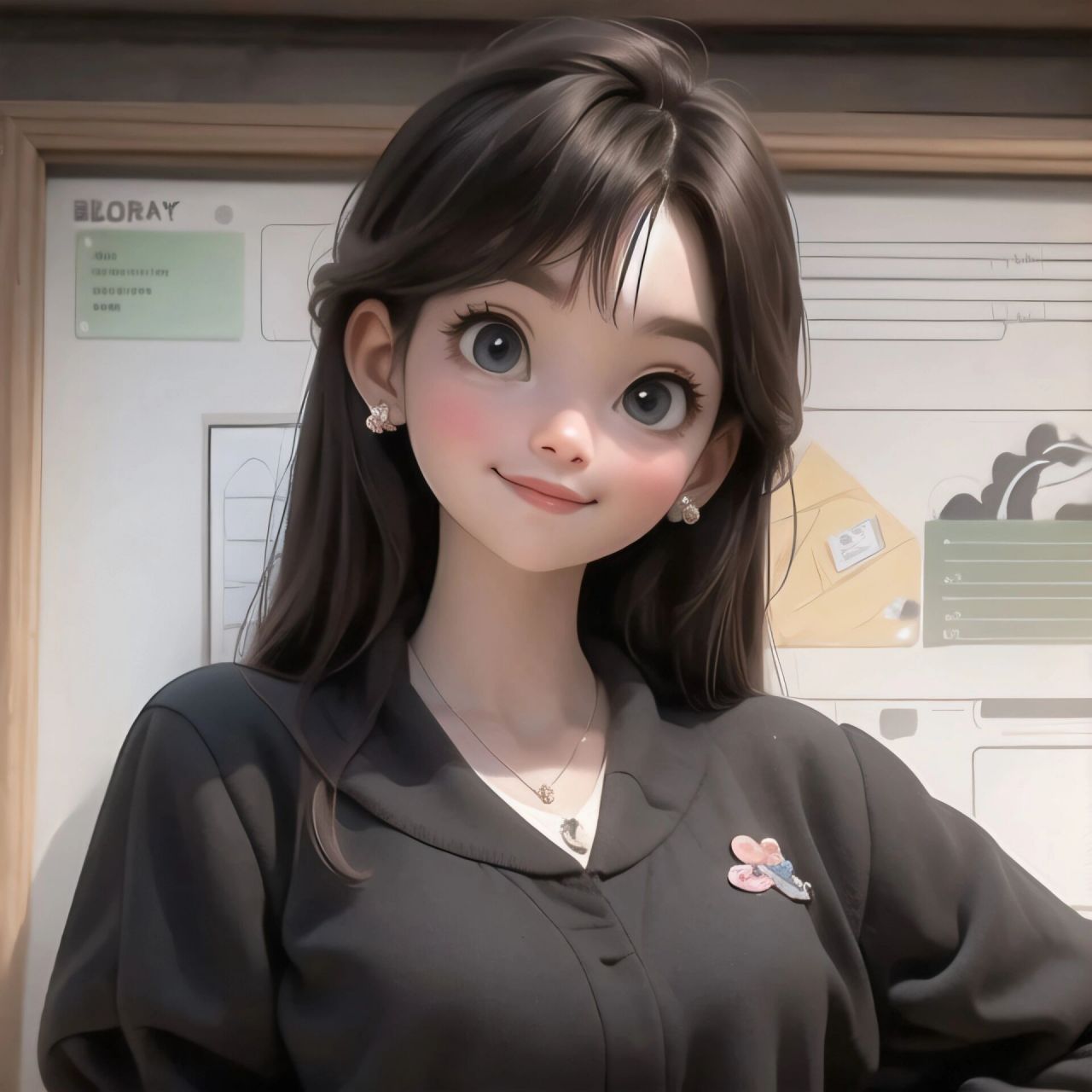 职业头像系列之教师(直发版)  超多粉丝宝宝想要的直发教师头像来咯