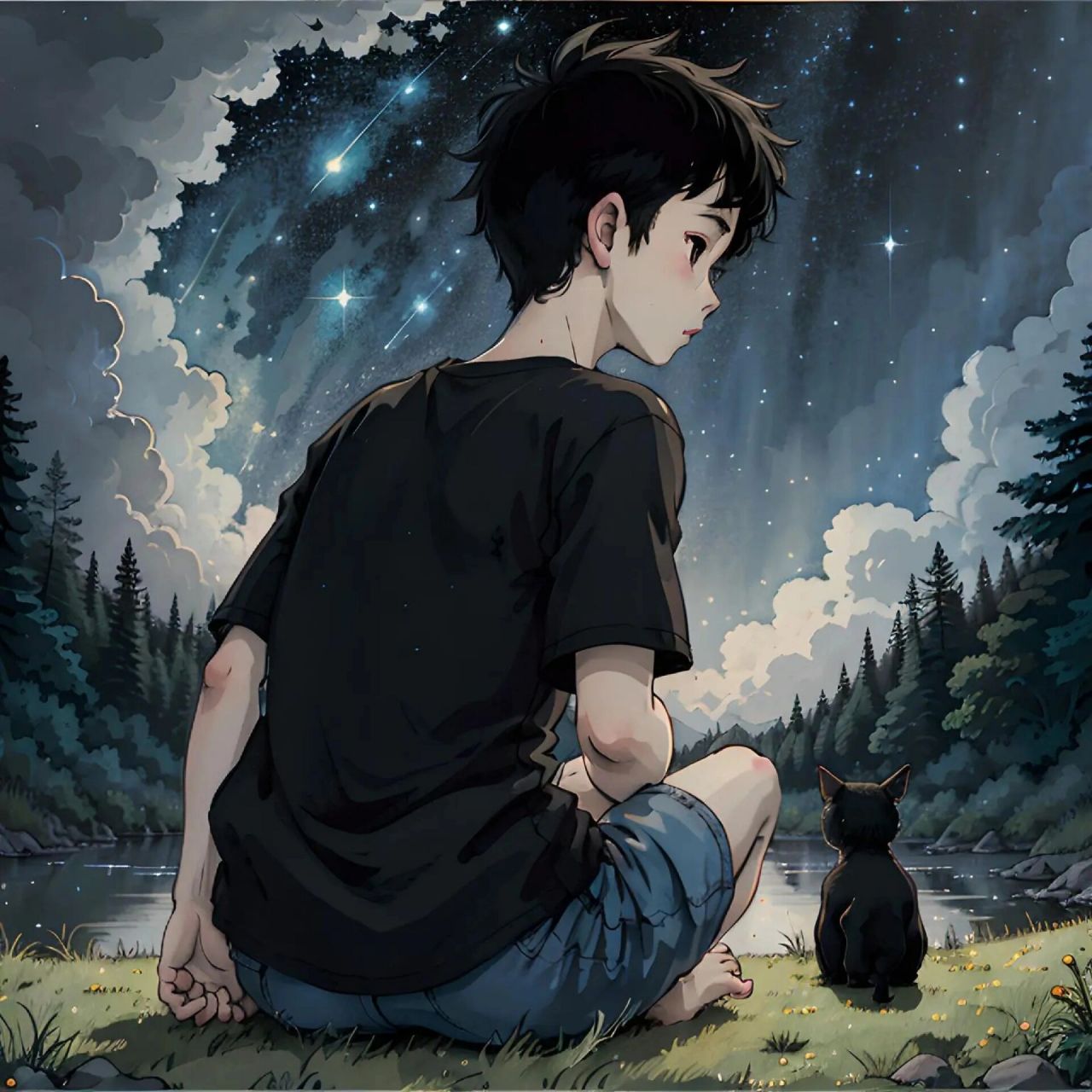 夜色系情侣头像‖治愈系头像