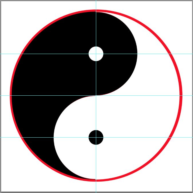 ps教学案例制作太极图