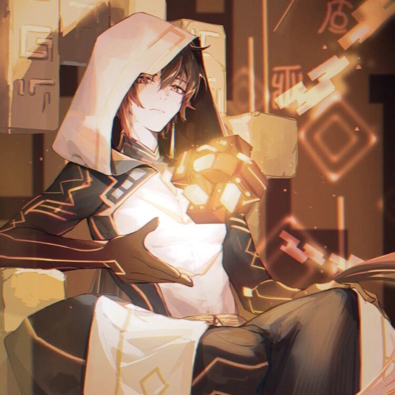 原神 钟离 动漫头像 已调画质 图源网络 侵权删.