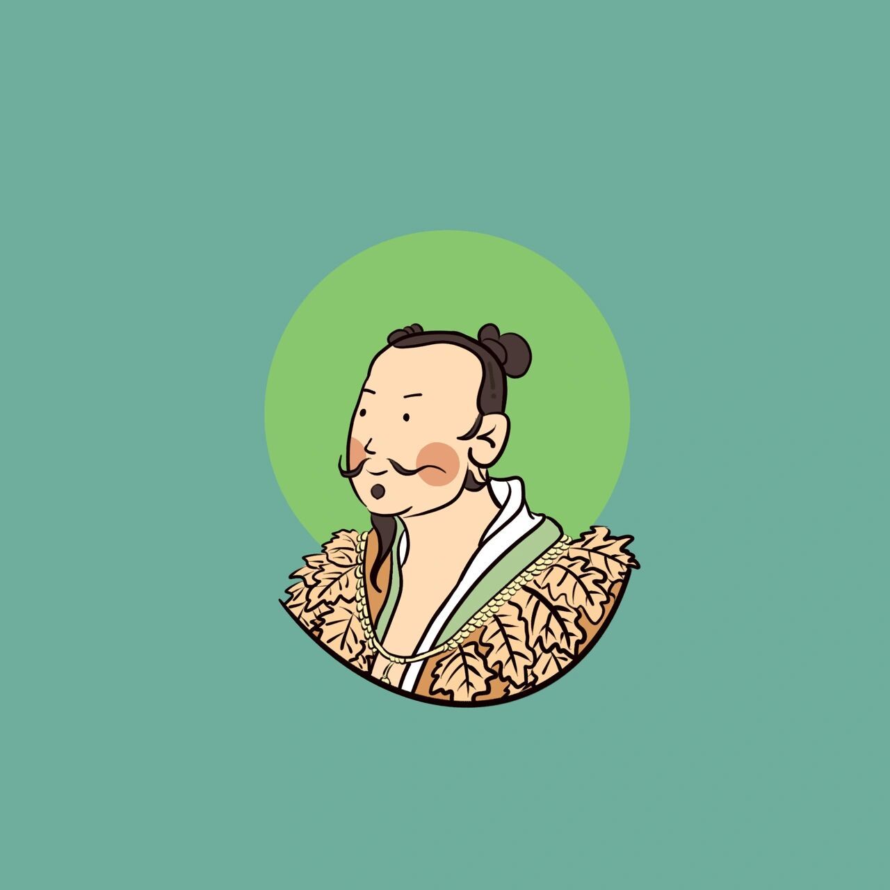 头像的内容分别是 道教全真教北五祖的开派祖师 第一位是东华帝君