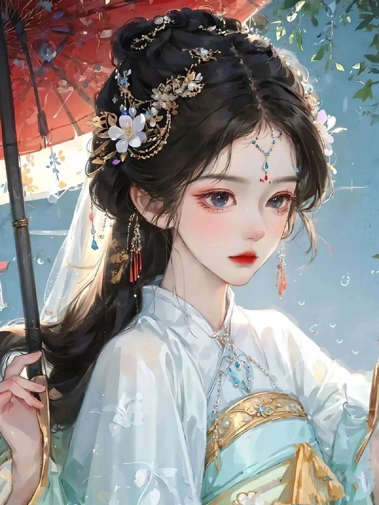 新中式头像女动漫啦啦,要图吱一声哦