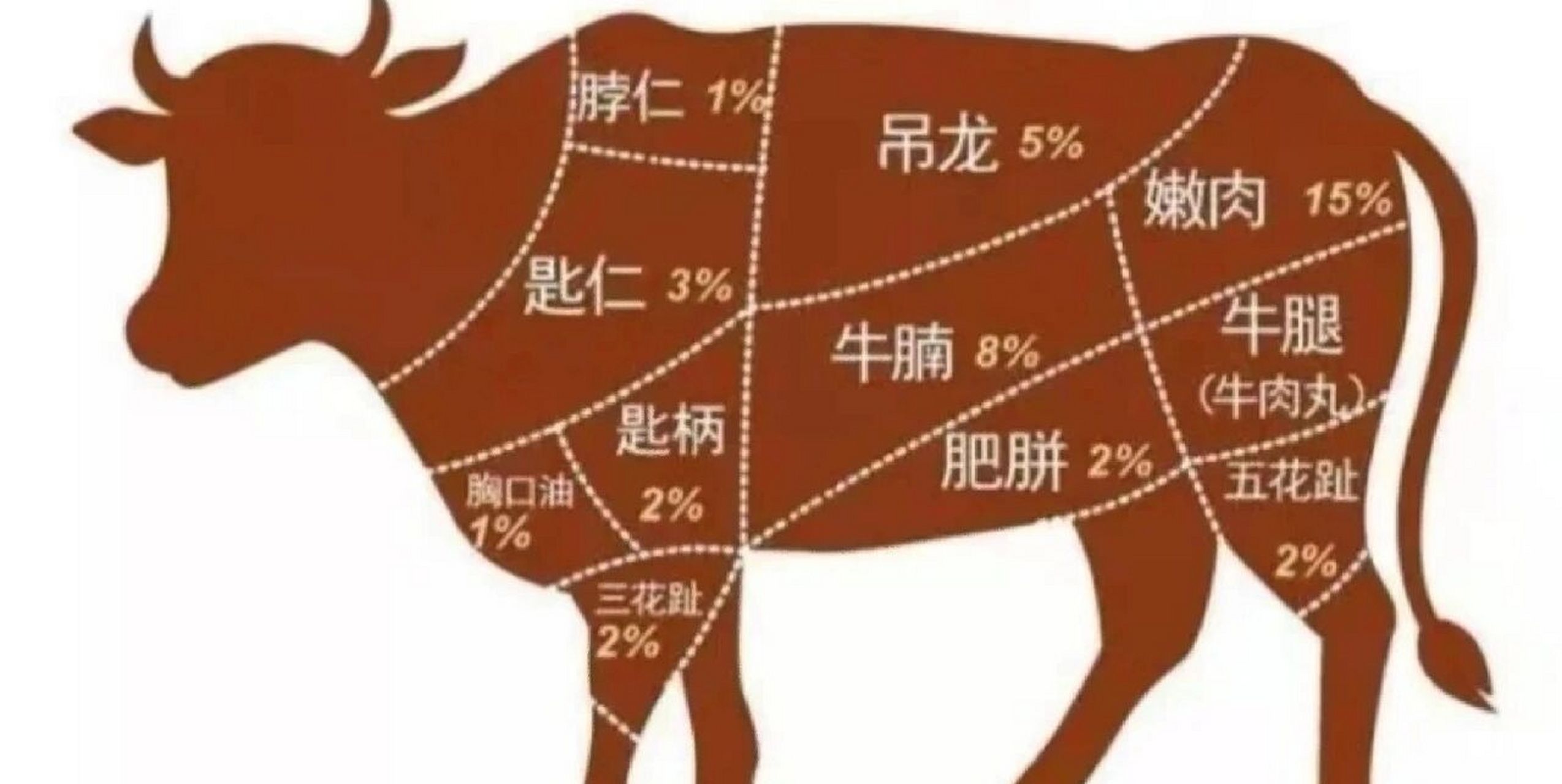 潮汕牛肉,匙柄匙仁傻傻分不清09 97匙柄,位于牛肋之下,肉中间