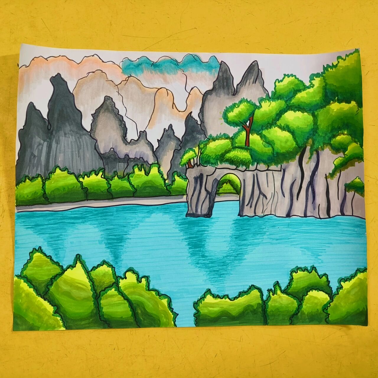 醉美广西(手绘象鼻山)