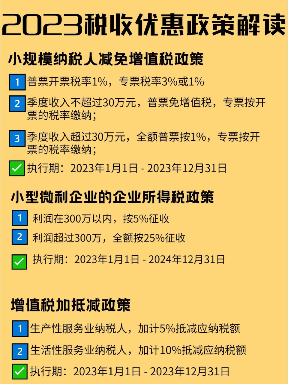 又可以少交税了,2023最新税收优惠政策(一) 07增值税小规模纳税人