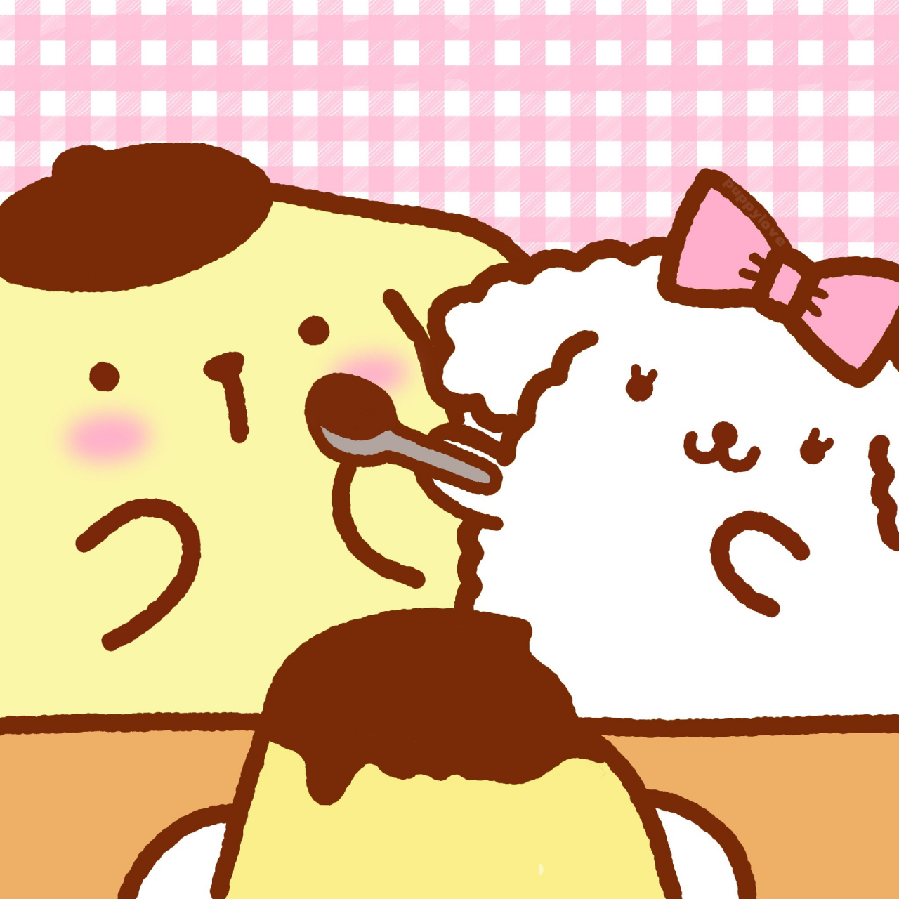 08 55 e0108 38布丁狗甜蜜小情头 临摹一张布丁狗马卡龙 我