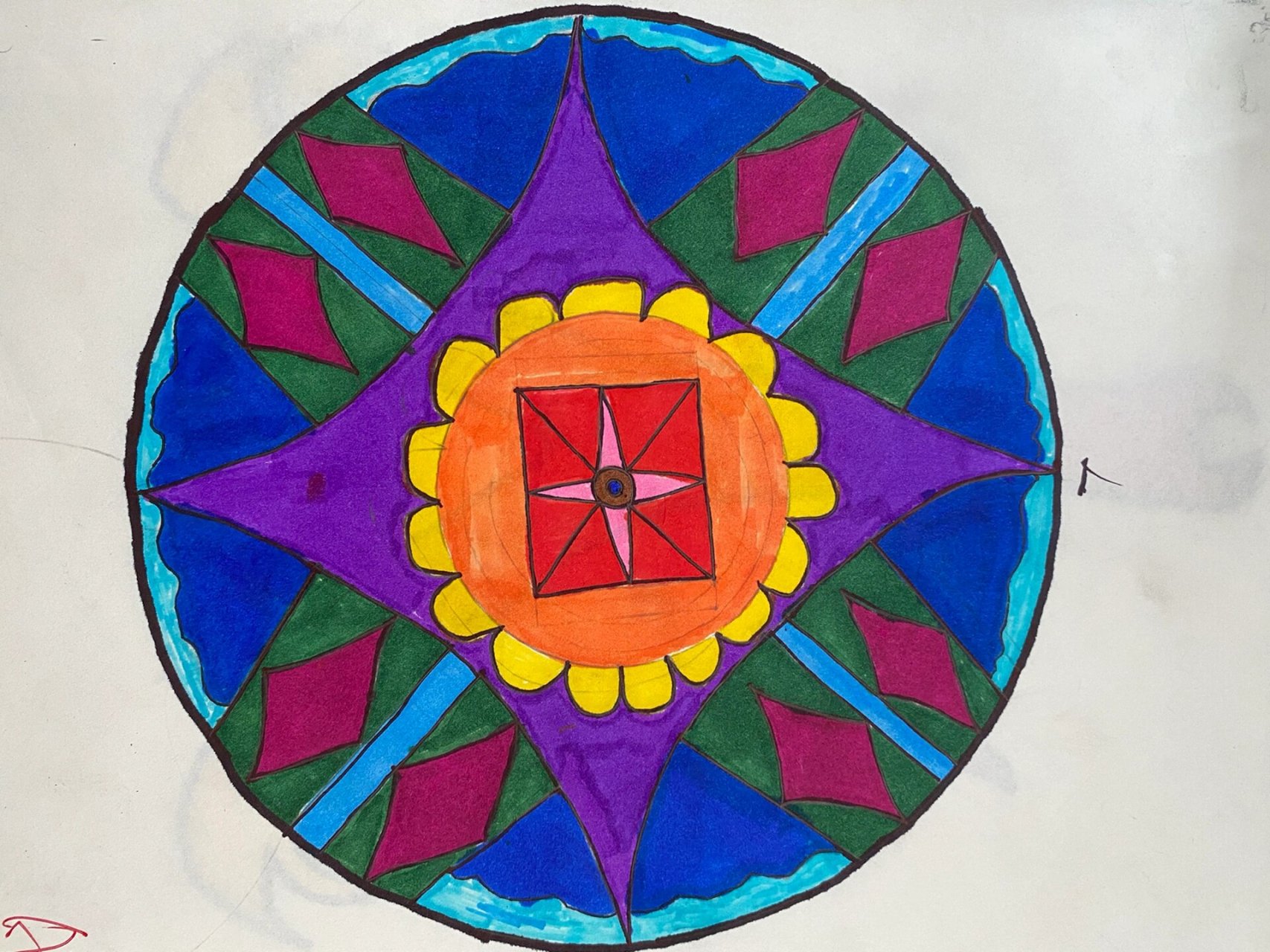 五年级上册美丽的纹样学生们的作品,棒棒哒.