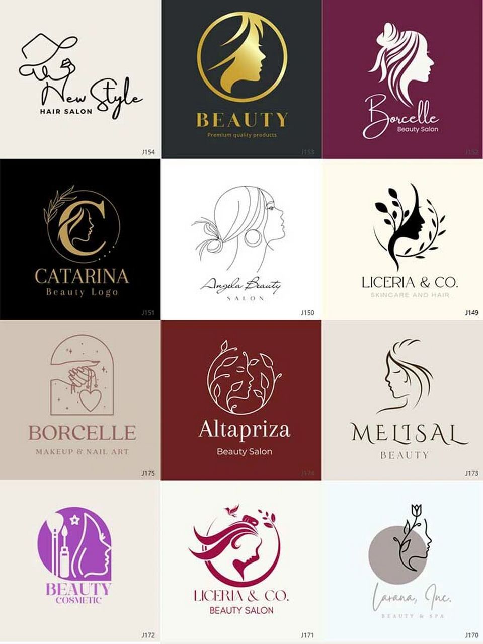 美业美甲美睫皮肤管理字母logo设计字体头像 #美业logo设计# #日式