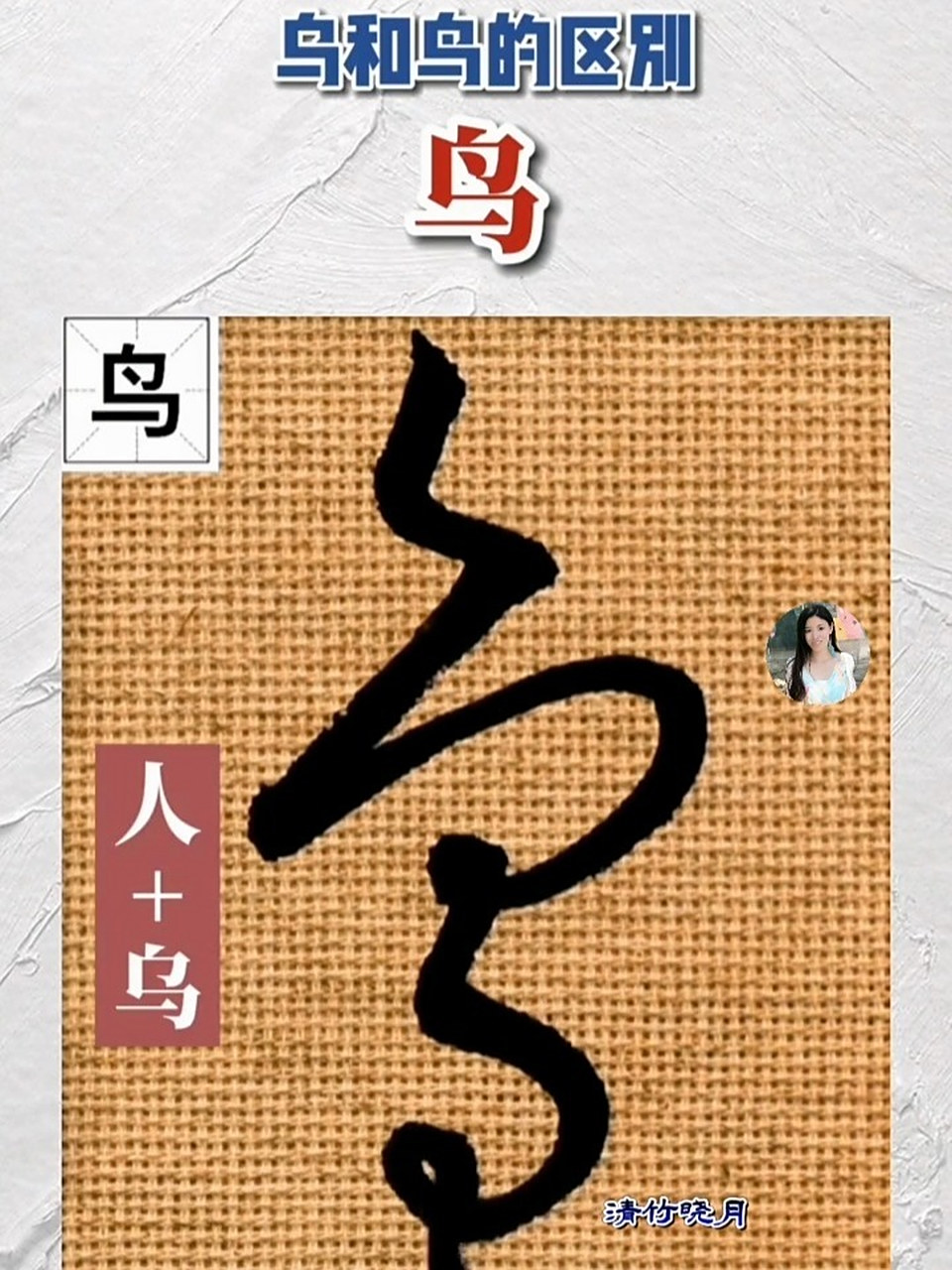 乌和鸟的草书区别