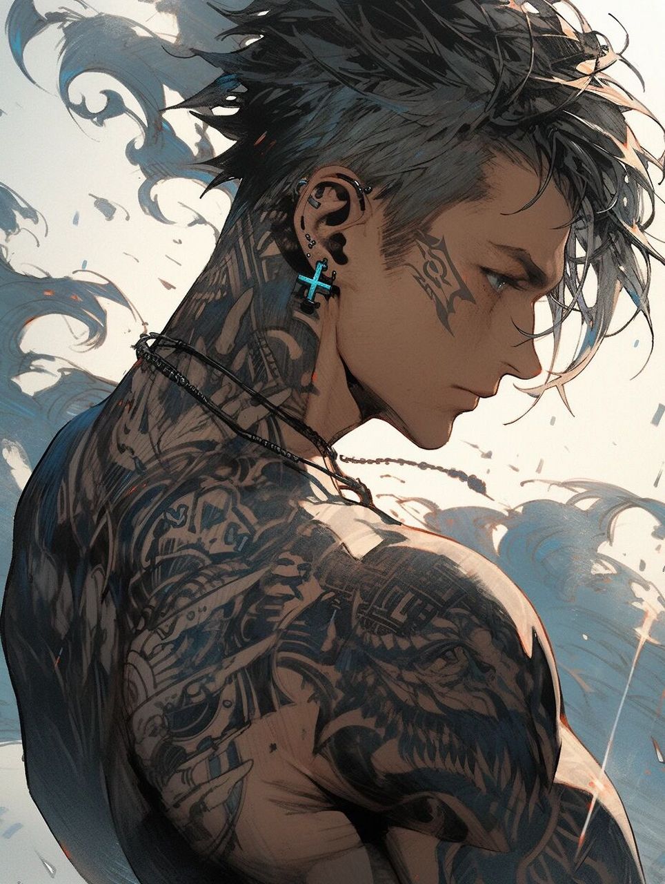 niji|优质纹身男生头像,酷         有谁和我一样喜欢纹身,二次元