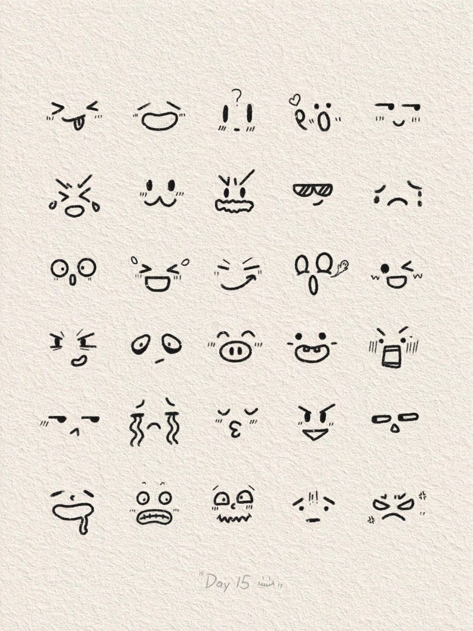 99上课传纸条小表情|手绘简笔画15/100 和同学传纸条不知道用什么小