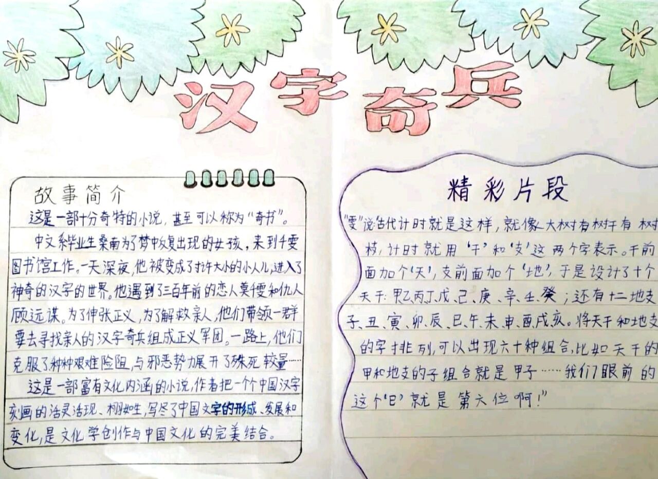 《汉字奇兵》手抄报@图图要上进的动态