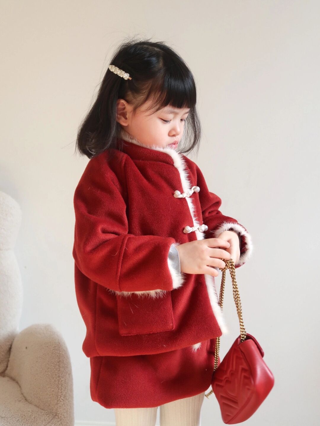 终于给闺女安排上了年服保暖又好看而且每个发型出来的风格都不一样