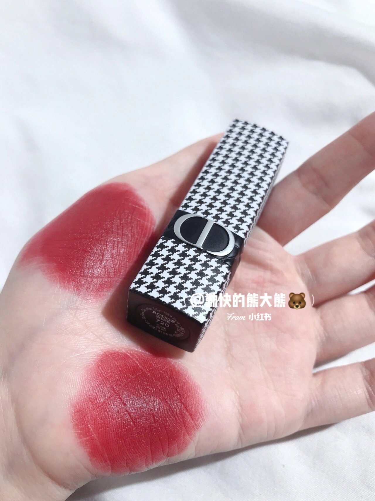 新品试色7315dior千鸟格720 丝绒红棕豆沙