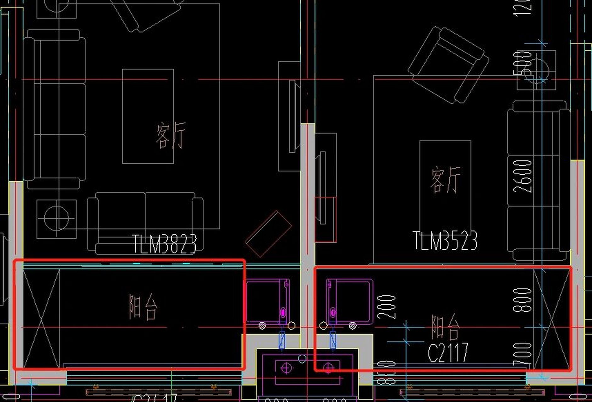 平面图空调机位画法图片